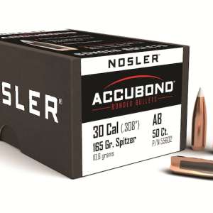 Nosler AccuBond Bullets 30 Caliber (308 Diameter) 165 Grain Bonded Spitzer Boat Tail