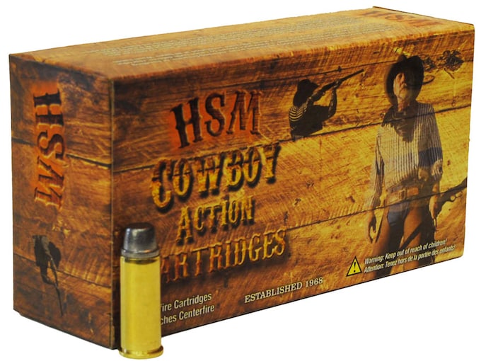 HSM Cowboy Action Ammunition 45 S&W Schofield 200 Grain Hard Cast Lead Round Nose Flat Point 500 round