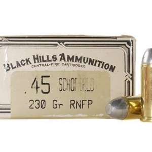 Black Hills Cowboy Action Ammunition 45 S&W Schofield 230 Grain Lead Flat Nose 500 round