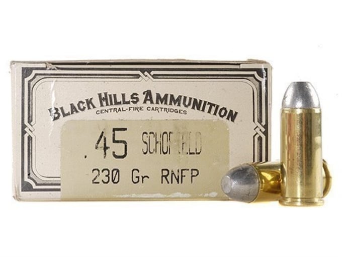 Black Hills Cowboy Action Ammunition 45 S&W Schofield 230 Grain Lead Flat Nose 500 round