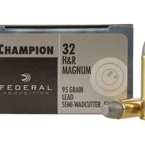 Federal Champion Target Ammunition 32 H&R Magnum 95 Grain Lead Semi-Wadcutter 500 rounds