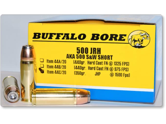 Buffalo Bore Ammunition 500 JRH (500 S&W Short) 350 Grain Jacketed Hollow Point 200 round