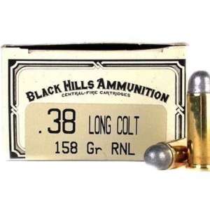 Black Hills Cowboy Action Ammunition 38 Long Colt 158 Grain Lead Round Nose  500 rounds