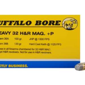 Buffalo Bore Ammunition Outdoorsman 32 H&R Magnum +P 130 Grain Hard Cast Lead Semi-Wadcutter 500 rounds