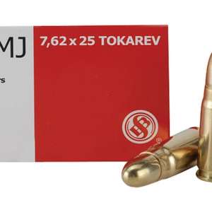 Sellier & Bellot Ammunition 7.62x25mm Tokarev 85 Grain Full Metal Jacket 500 rounds