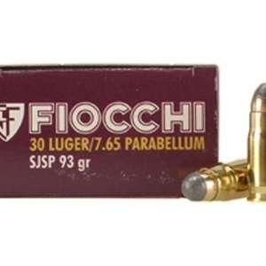 Fiocchi Ammunition 30 Luger 93 Grain Jacketed Soft Point 500 round