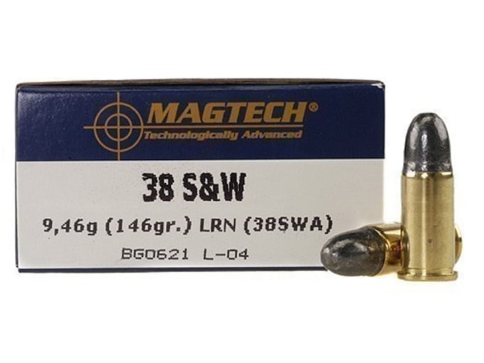 Magtech Ammunition 38 S&W 146 Grain Lead Round Nose 1000 round