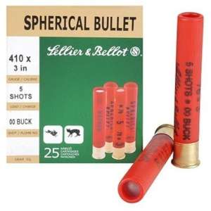 Sellier & Bellot Ammunition 410 Bore 3" 00 Buckshot 5 Pellets 500 rounds