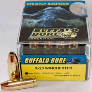 Buffalo Bore Ammunition 9x23mm Winchester 115 Grain Jacketed Hollow Point 500 round