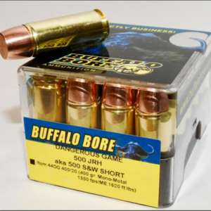 Buffalo Bore Dangerous Game Ammunition 500 JRH (500 S&W Short) 400 Grain Lehigh Mono-Metal Lead-Free 200 rounds