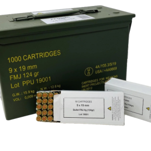 Prvi PPU 9x19mm NATO 124 Grain Full Metal Jacket Can 1000 Rounds