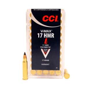 CCI Ammunition V-Max .17 HMR 17 grain Polymer Tip Rimfire Ammunition 500 RDS
