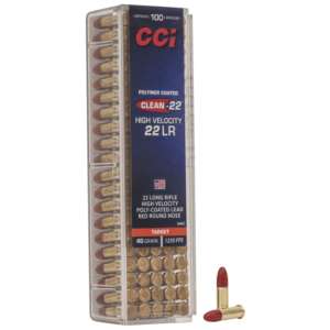 CCI Ammunition Clean-22 .22 Long Rifle 40 grain Lead Round Nose Rimfire Ammunition