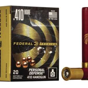 Federal Premium Personal Defense .410 bore 5 Pellet Lead Buckshot Centerfire Pistol Ammunition 500 rounds