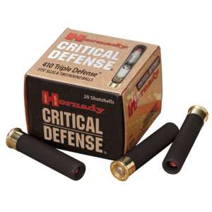 Hornady Critical Defense Ammunition 410 Bore 2-1/2" 41 Caliber FTX Slug over two 35 Caliber Lead Round  500 rounds