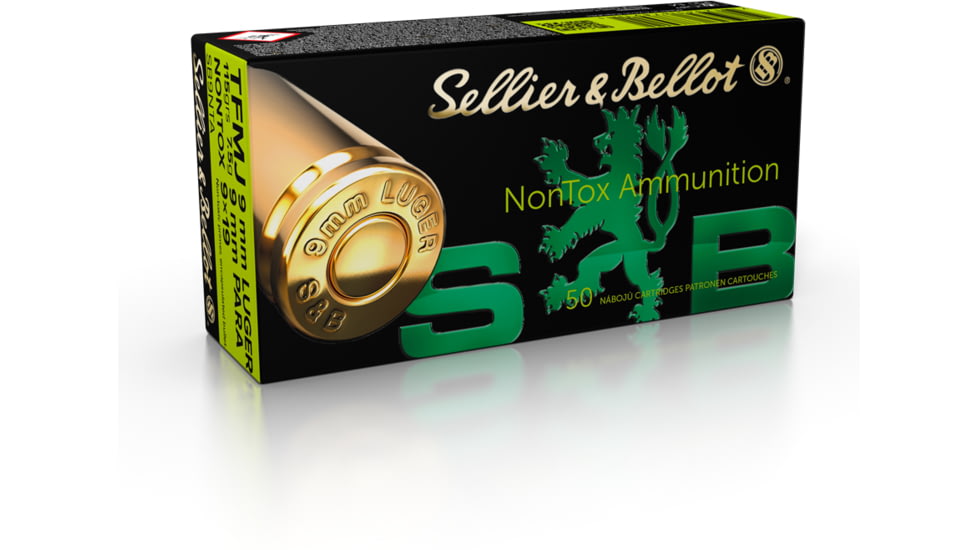 Sellier & Bellot SB9NT Handgun 9mm Luger Non-Tox 115 Gr Full Metal Jacket (FMJ) 500 RDS