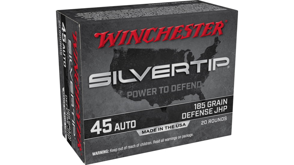 Winchester SUPER-X HANDGUN .45 ACP 185 grain Silvertip Jacketed Hollow Point Centerfire Pistol Ammunition 500 ROUNDS