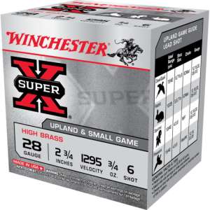 Winchester SUPER-X SHOTSHELL 28 Gauge 3/4 oz 2.75" 500 rounds