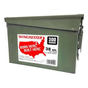 Winchester USA HANDGUN .38 Special 130 grain Full Metal Jacket Centerfire Pistol Ammunition 500 RDS