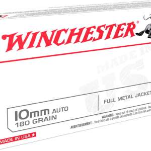 Winchester USA WHITE BOX 10mm Auto 180 grain Full Metal Jacket Centerfire Pistol Ammunition 500 RDS